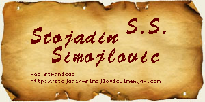 Stojadin Simojlović vizit kartica